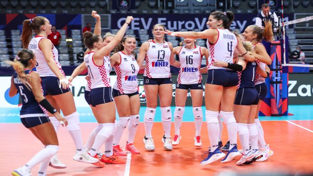 19.08.2021., SC Visnjik, Dvorana Kresimir Cosic, Zadar - Europsko odbojkasko prvenstvo 2021 za zene - CEV EuroVolley Women 2021, skupina C, Hrvatska - Svicarska. Photo: Luka Stanzl/PIXSELL