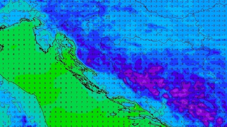 Split se neće zabijeliti, ali... Evo gdje se večeras očekuje snijeg i koliko bi ga trebalo pasti