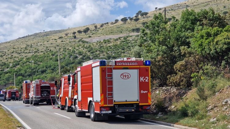 Požar u Labinskim dragama, na terenu je devet vatrogasnih vozila i 26 vatrogasaca