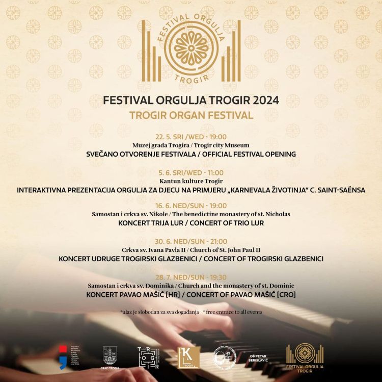 Festival orgulja Trogir objavio cjelokupni ovogodišnji program