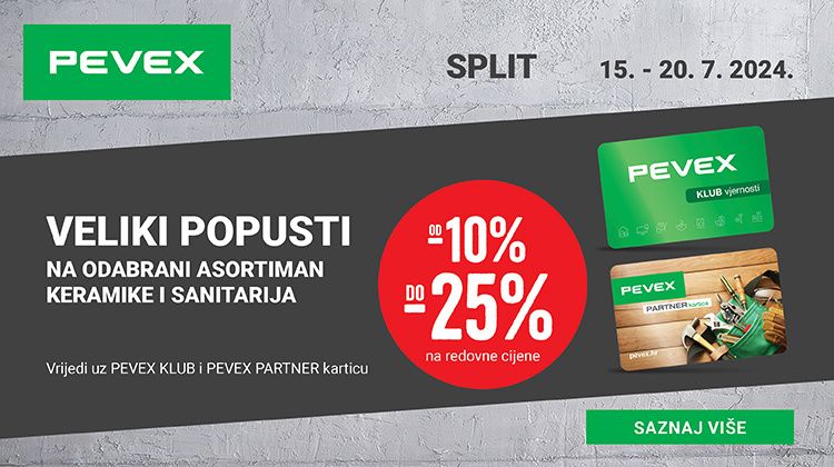 PEVEX u Splitu časti kupce popustima do čak 25%