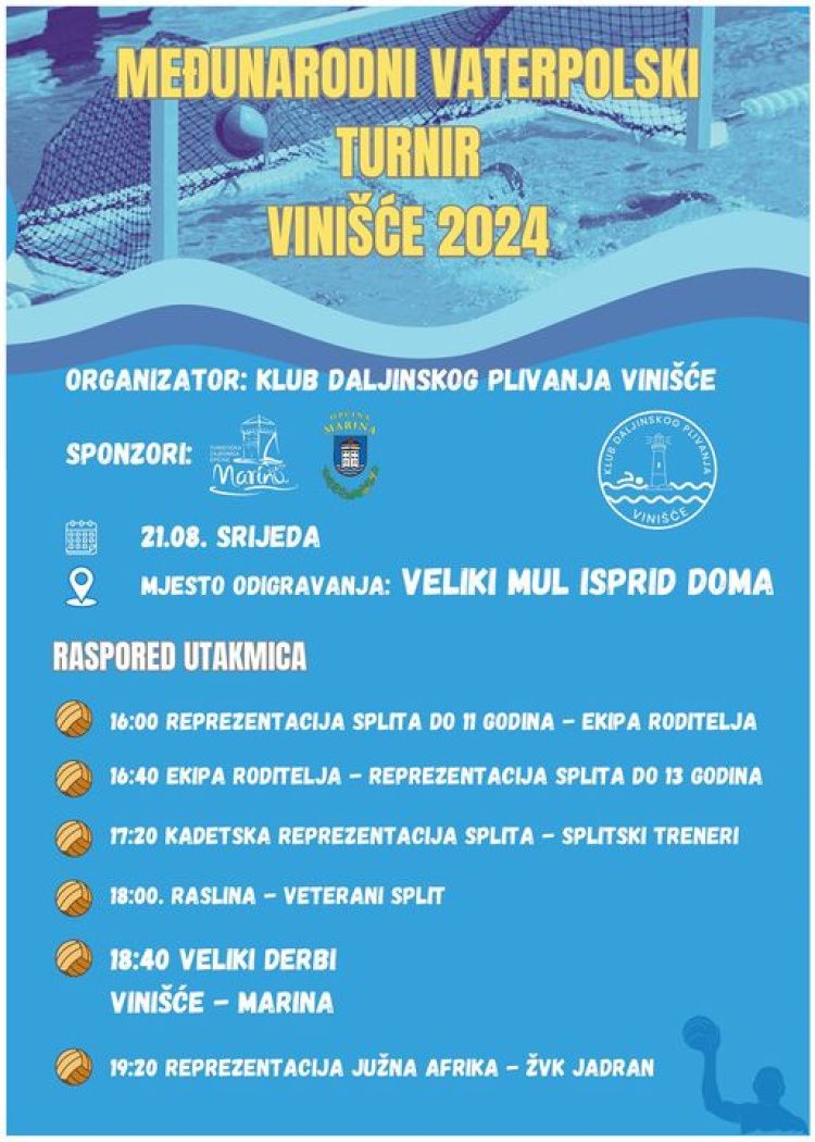 Prvi Međunarodni vaterpolski turnir Vinišće 2024.