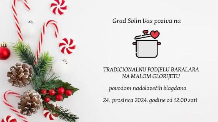 Grad Solin poziva na tradicionalnu podjelu bakalara povodom blagdana
