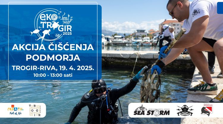Ronilačko–ekološka akcija čišćenja podmorja  EKO TROGIR 2025. - Čistimo trogirsku rivu