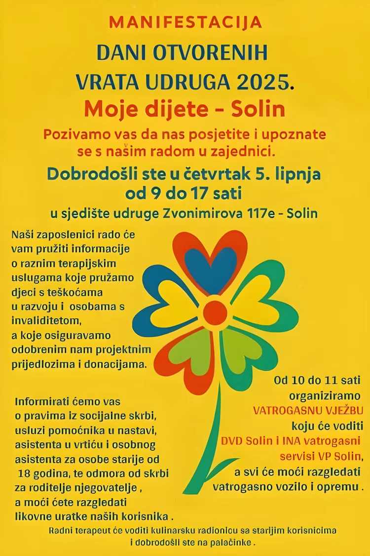 Dani otvorenih vrata udruge „Moje dijete – Solin“: 