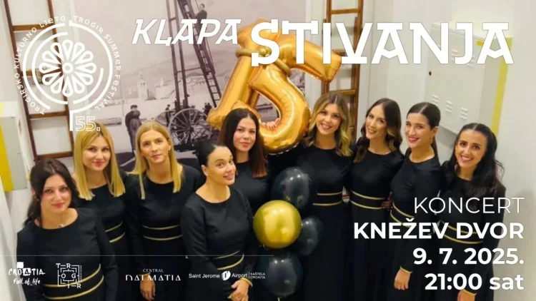 STIVANJA ODUŠEVILA OMIŠ: KONCERT U TROGIRU 9. SRPNJA