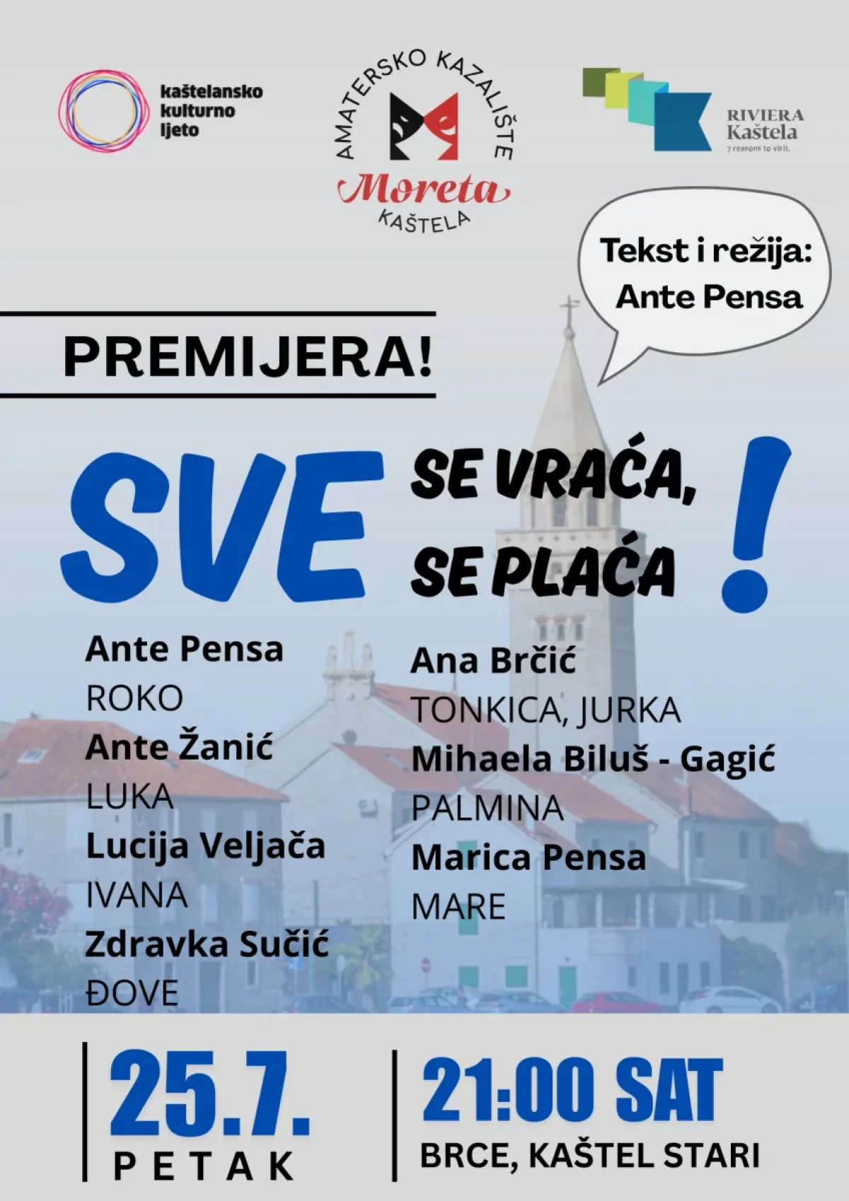„Moreta“ donosi novu premijeru: „Sve se vraća, sve se plaća“  autora Ante Pense