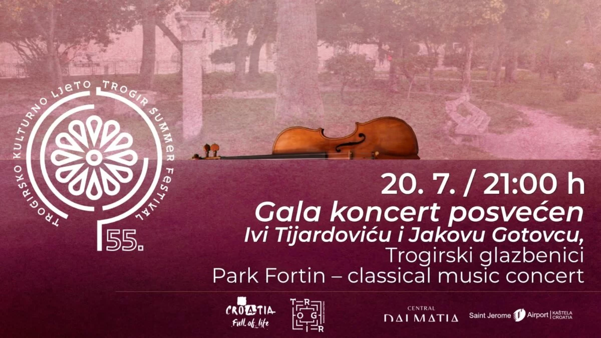 VEČERAS GALA KONCERT U PARKU FORTIN: POSVETA TIJARDOVIĆU I GOTOVCU UZ ZVUKOVE POD ZVJEZDANIM NEBOM TROGIRA