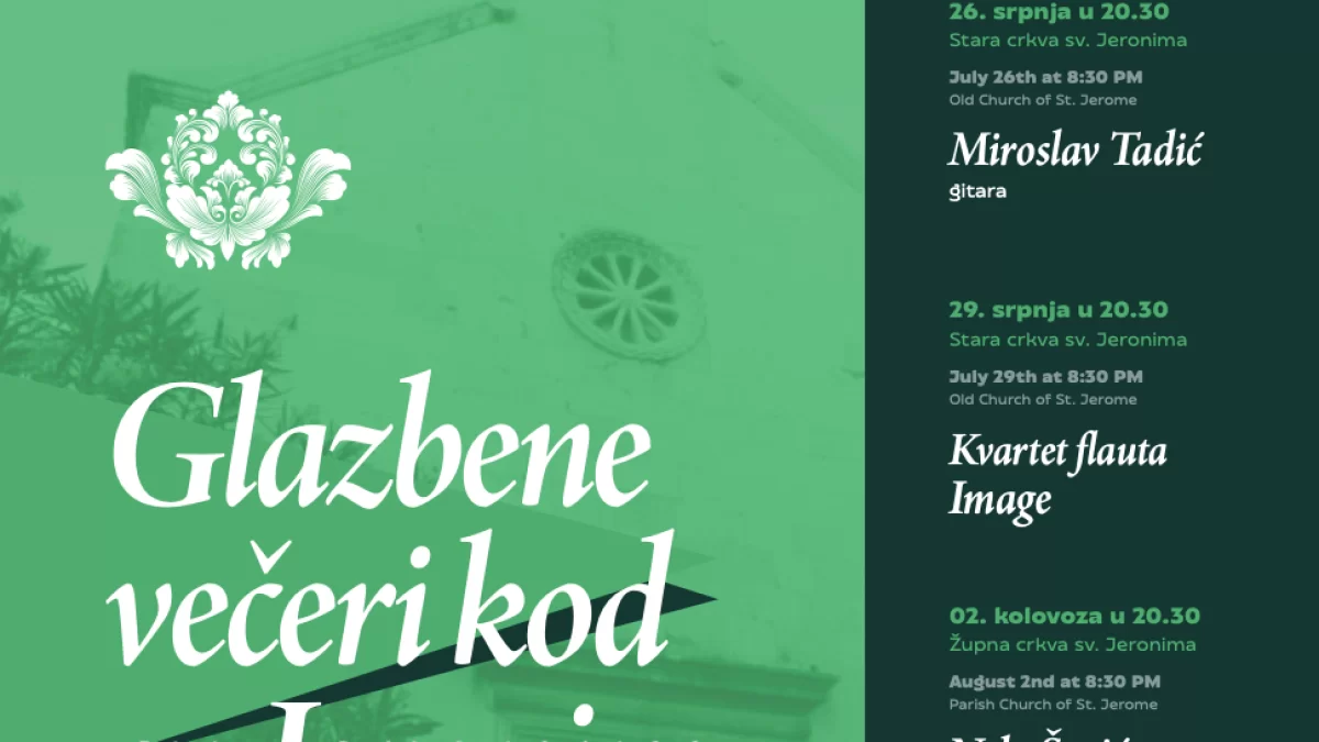 Osmo izdanje festivala komorne glazbe Glazbene večeri kod sv. Jeronima
