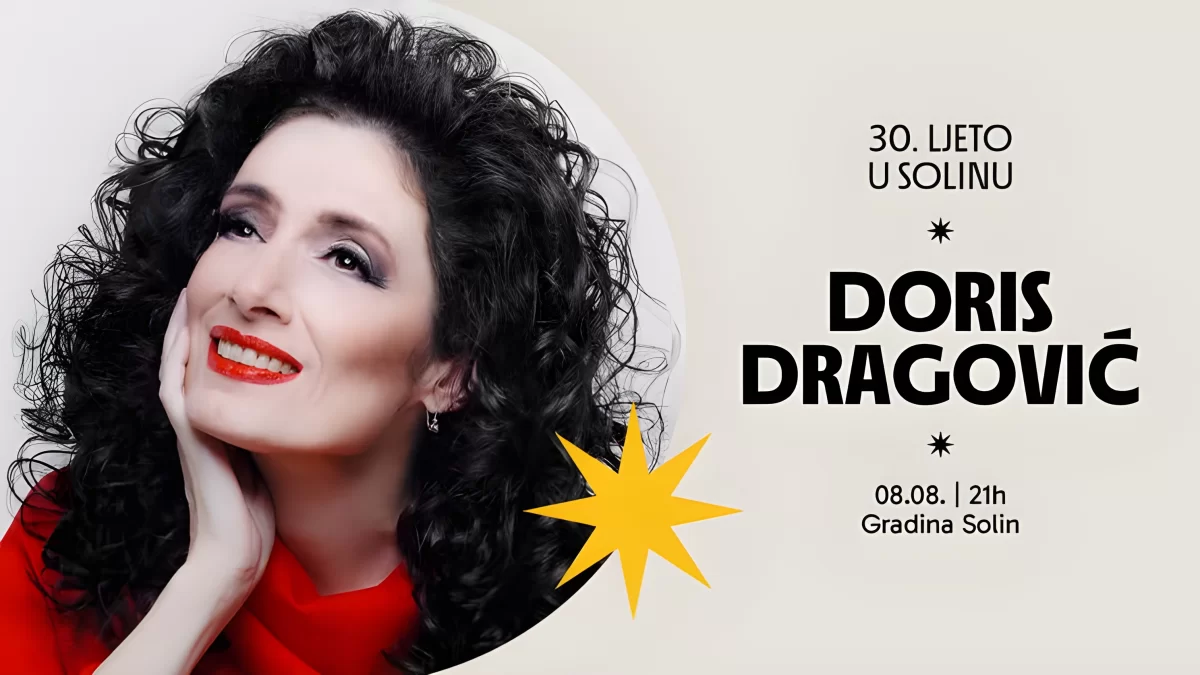Doris Dragović stiže u Solin: Glazbena legenda na 30. Solinskom kulturnom ljetu