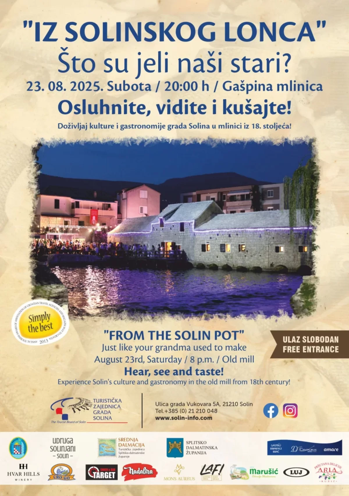 “Iz Solinskog lonca – što su jeli naši stari?” – Grad Solin