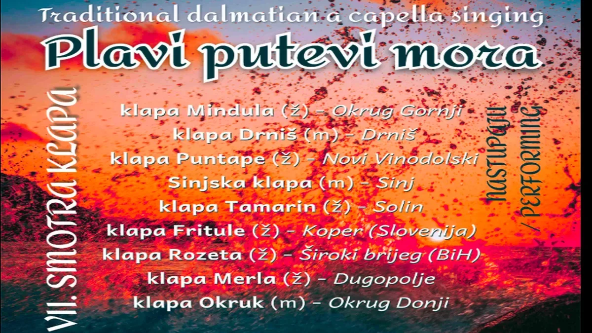 Koncert klapa ''Plavi putevi mora'' u Okrugu Donjem 