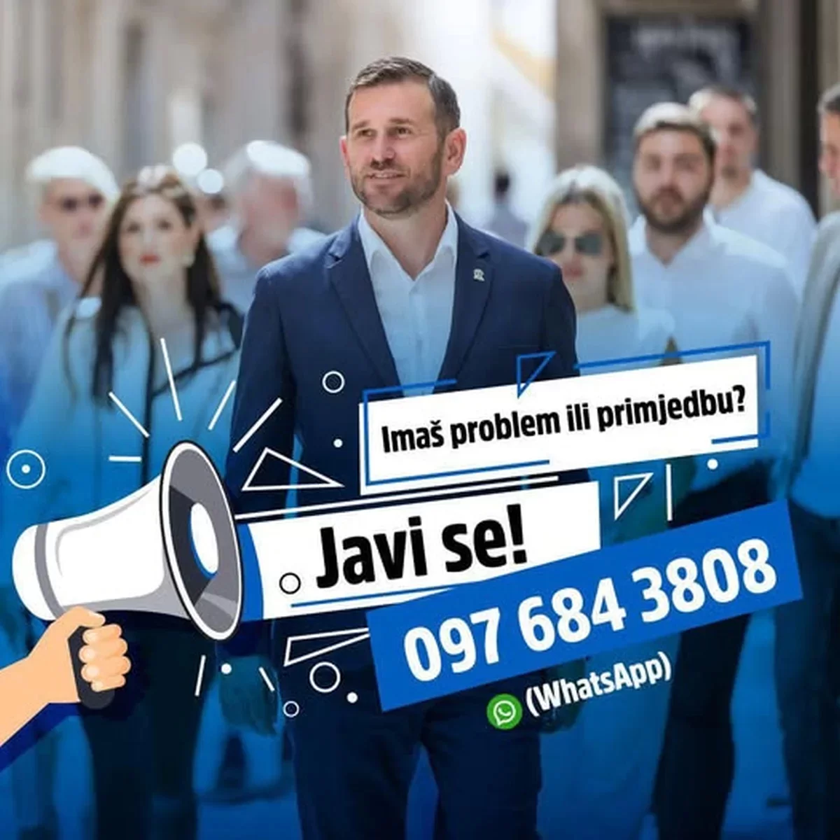 Gradonačelnik Šuta podijelio kontakt broj za komunikaciju s građanima, pišite mi na whatsapp