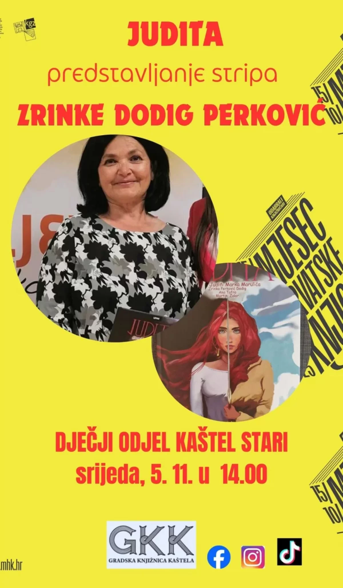 Predstavljanje stripa&nbsp;Judita u srijedu u Dječjem odjelu GKK u Kaštel Starome