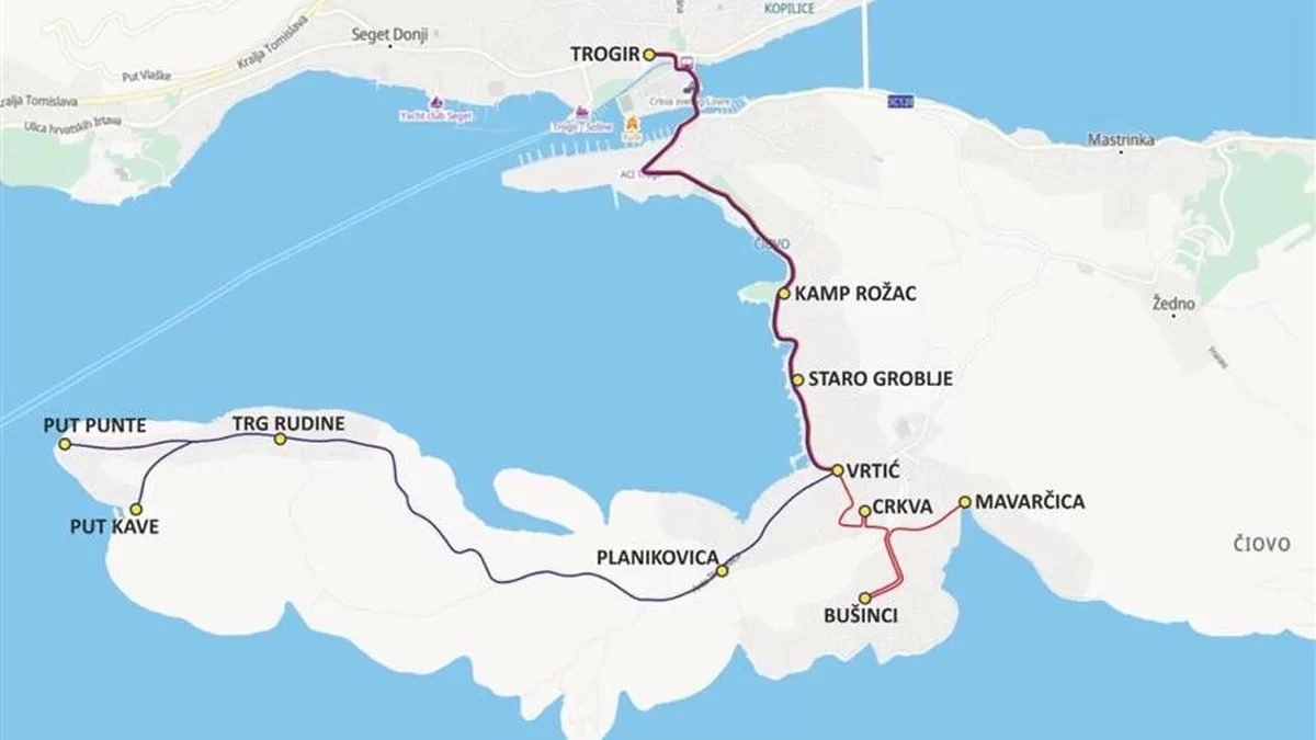 Announcement on the introduction of free transportation for pensioners on the route OKRUG-TROGIR-OKRUG