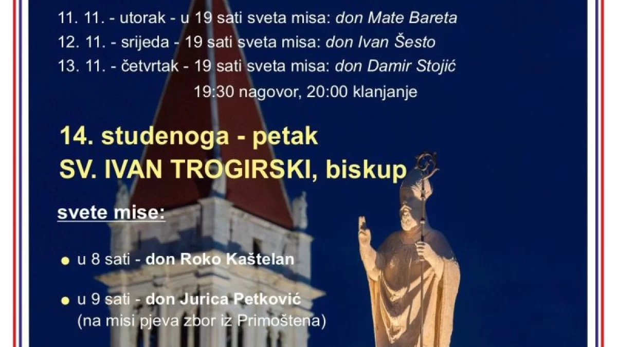 PROSLAVA BLAGDANA SVETOG IVANA TROGIRSKOG