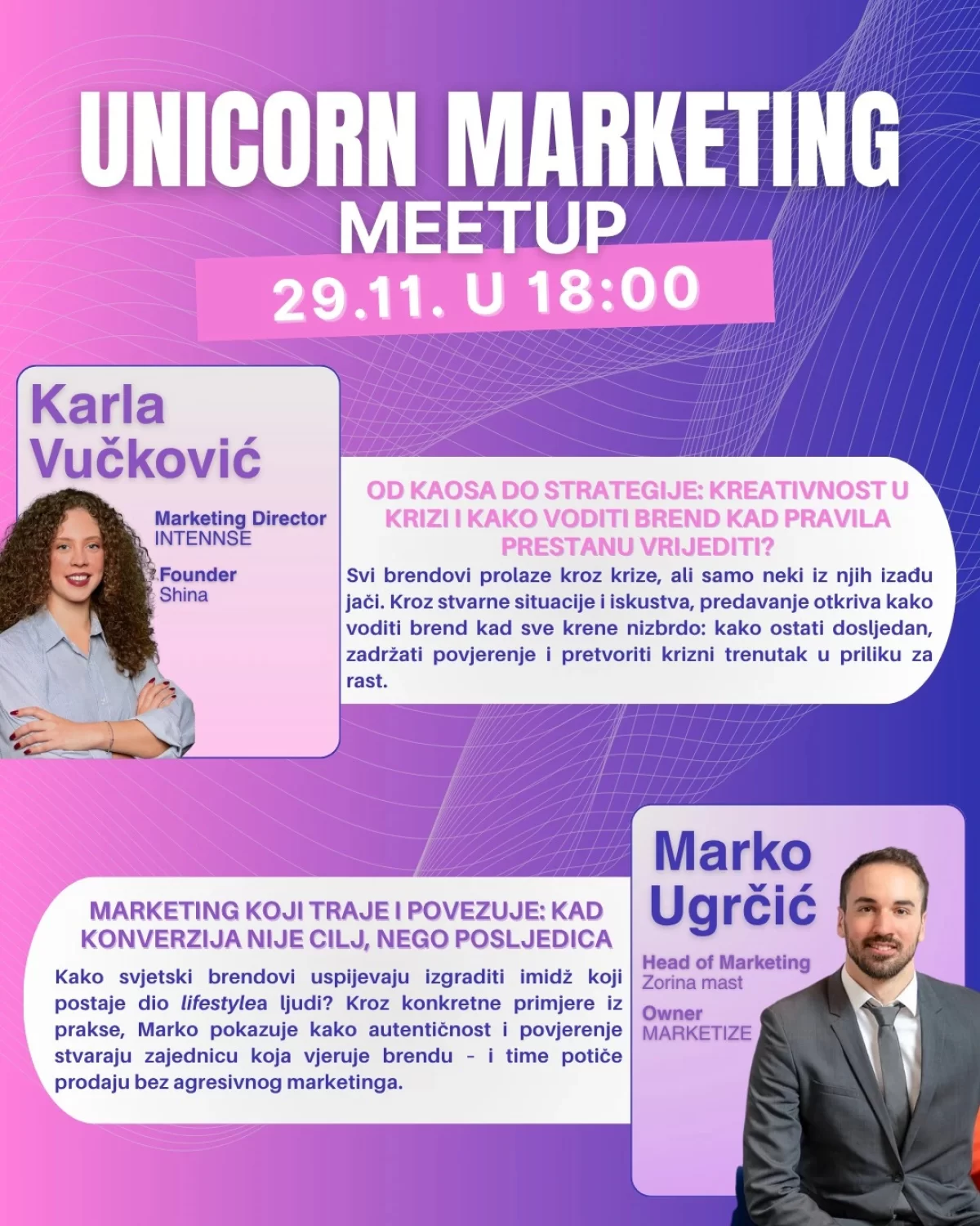 Unicorn Marketing Meetup Vol. 3: Poznati stručnjaci za brending i marketing dolaze u Split