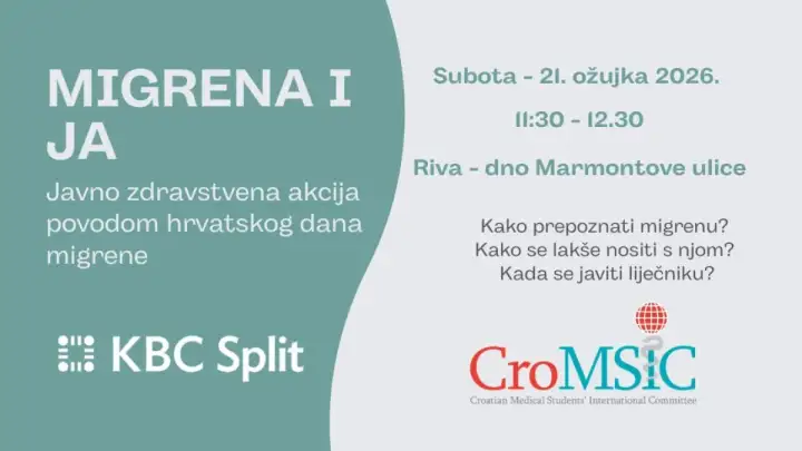 Javnozdravstvena akcija povodom hrvatskog dana migrene: Migrena i ja - Riva, 21. ožujka