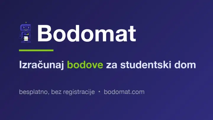 Trogirski maturant osmislio Bodomat, besplatan alat za izračun bodova za studentski dom 