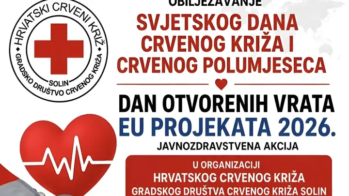 Obilježavanje Svjetskog dana Crvenog križa u Solinu uz besplatne zdravstvene preglede i Dan otvorenih vrata