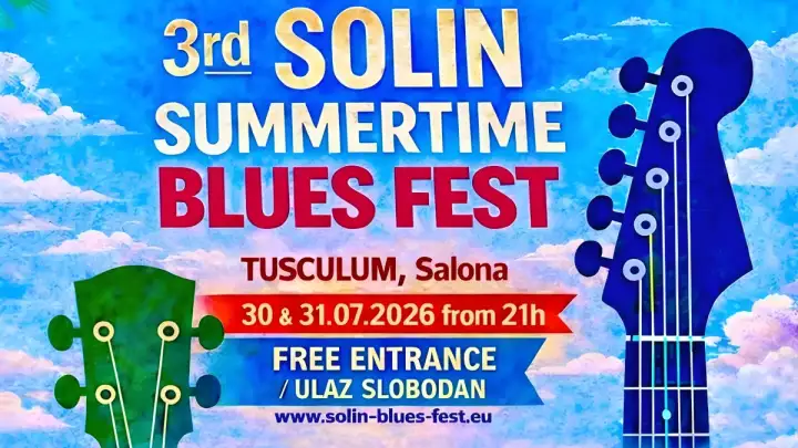 Solin krajem srpnja ponovno postaje središte bluesa: Treće izdanje Solin Blues Festivala u vrtu Tusculum