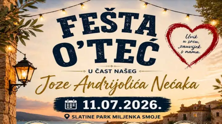 Fešta o'teć u Slatinama u čast Joze Andrijolića Nećaka