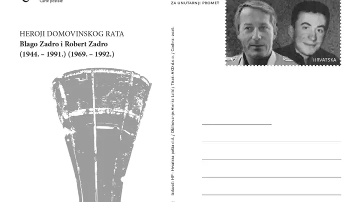 Heroji Domovinskog rata na dopisnicama Hrvatske pošte