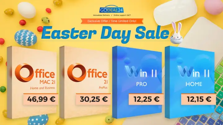 Najbolja uskršnja rasprodaja: Office 2021 Pro samo 30 €, Windows 11 Pro 12 €