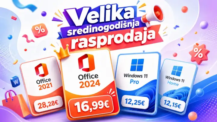 Trajna aktivacija – Office 2024 ključ samo 16,99 €, Windows 11 Pro samo 12,25 €