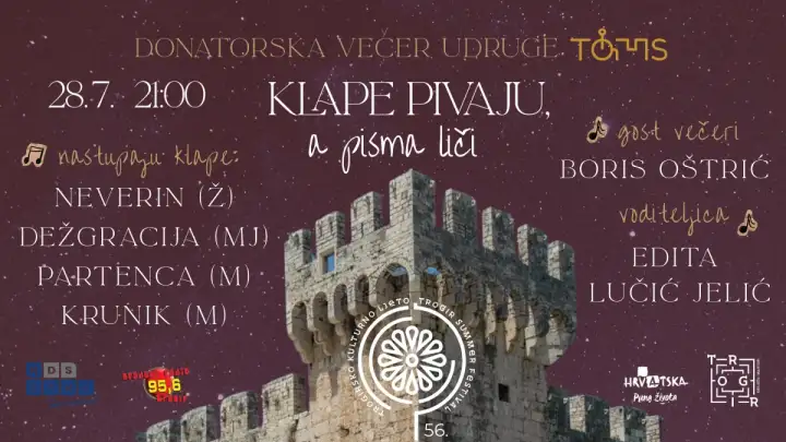 Tradicionalni donatorski koncert "Klape pivaju, a pisma liči"