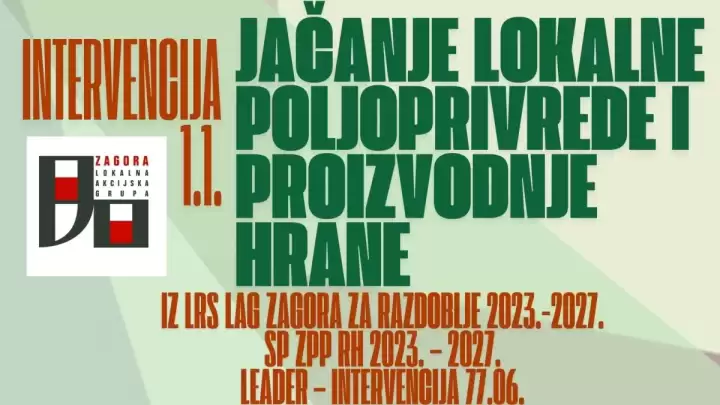 LAG Zagora objavila natječaj za potpore jačanja lokalne poljoprivrede i proizvodnje hrane