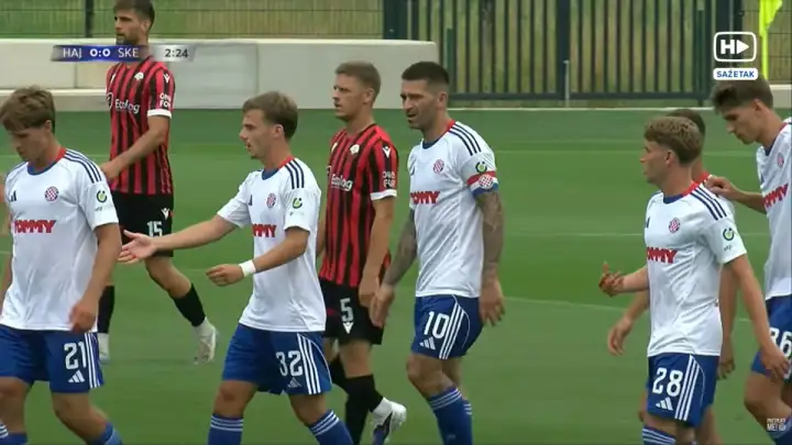 Pogledajte sažetak: Hajduk uvjerljivom pobjedom protiv Shkendije otvorio pripreme u Sloveniji (VIDEO)