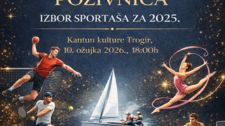 SVEČANA DODJELA PRIZNANJA NAJBOLJIM SPORTAŠIMA TROGIRA ZA 2025. GODINU