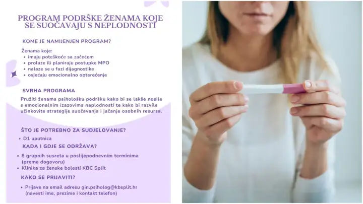 KBC Split pokreće program psihološke podrške ženama koje se suočavaju s neplodnosti