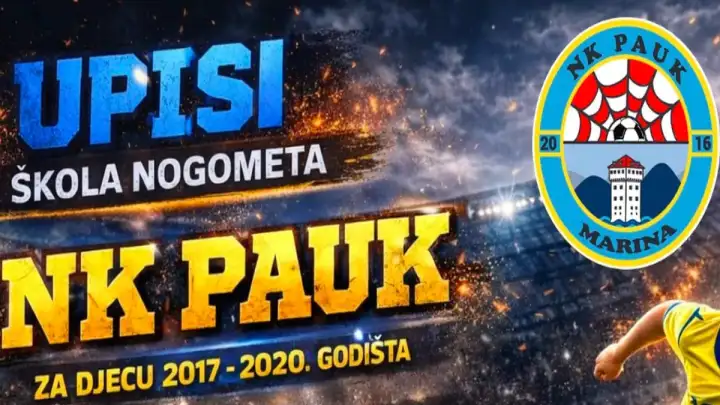 Otvoreni upisi u školu nogometa NK Pauk Marina