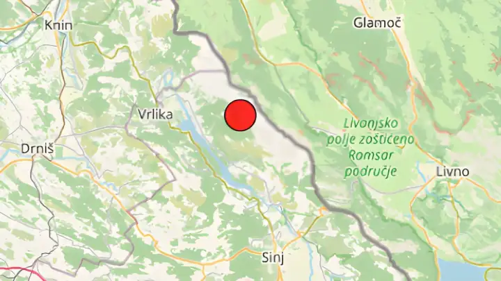 Kod Sinja vrlo slab potres