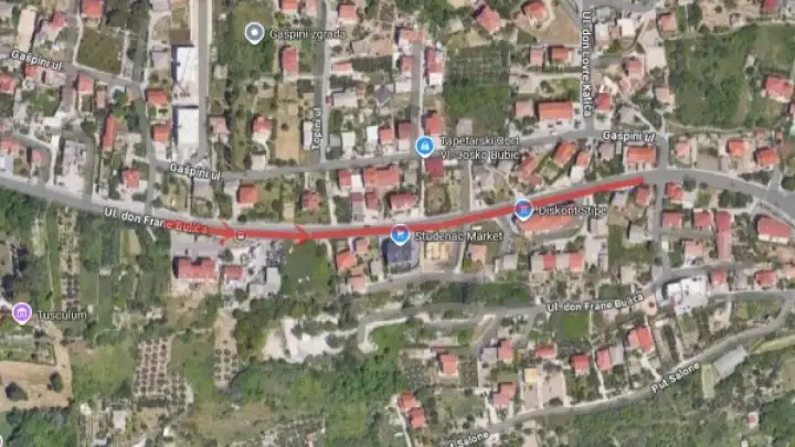 Ulica don Frane Bulića – radovi na rekonstrukciji i dogradnji sustava odvodnje i vodoopskrbe